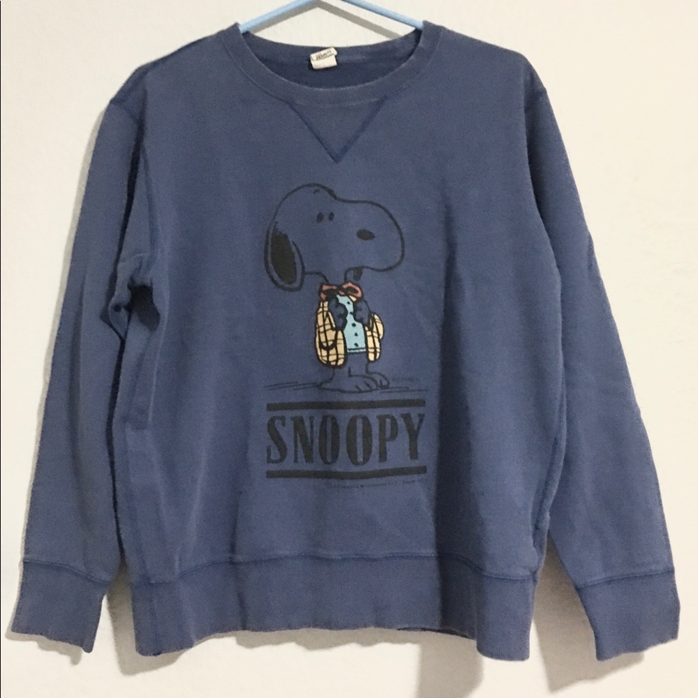PEANUTS X UNIQLO BLUE VINTAGE CREWNECK